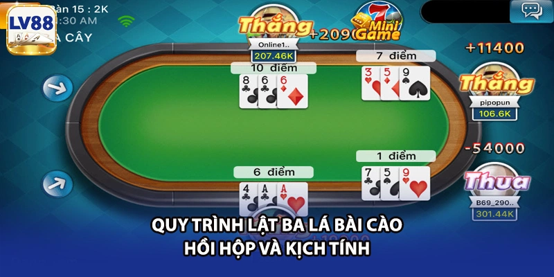 Quy trình lật ba lá bài cào hồi hộp và kịch tính 